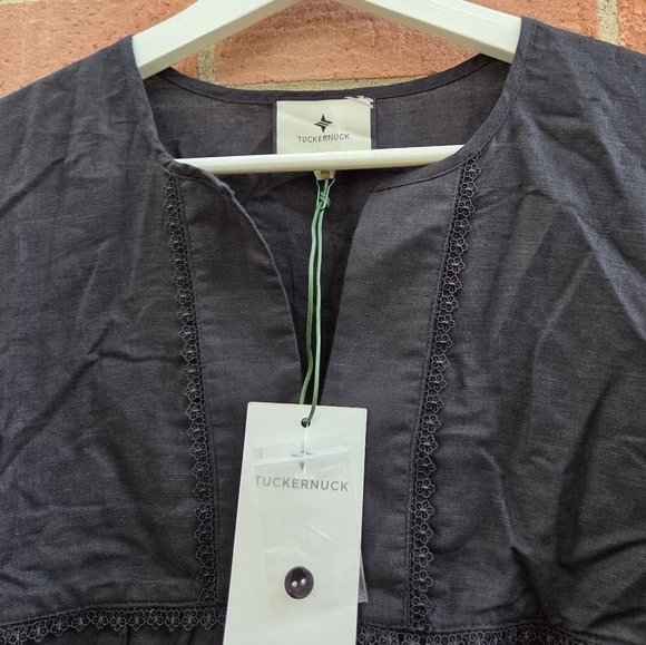 Tuckernuck Black Linen Bridget Dress Size XL - Picture 8 of 11